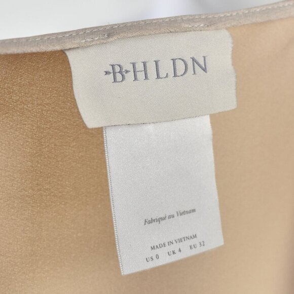 BHLDN Louisa Satin Charmeuse Champagne Cream Midi Dress - 0 - Picture 11 of 11